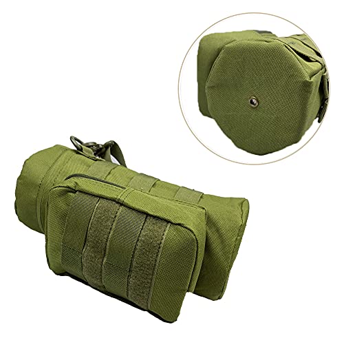 Tactical Molle Water Bottle Holder Pouch Hydration Carrier Bag Tactical EDC Water Bottle Carrier with Detachable Shoulder Strap for Hiking Camping Outdoor Sport Travel - color: Army Green