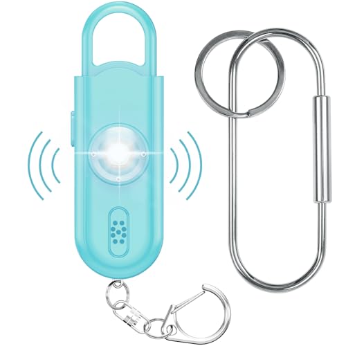 Personal Safety Alarm for Women Girls, 130dB Loud Siren + LED Light, Stylish Keychain, Easy-Pull Emergency Self-Defense for Night Safety, Running, Travel, College Students Self Defense Device Gift - color: Blue