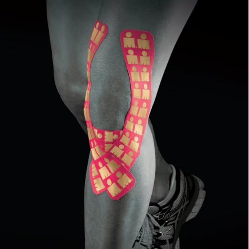 CURAD Performance Pre-Cut Series Kinesiology Tape, 2 in x 10 in, 20 Count - color: Pink With Logo, size: 2" x 10"