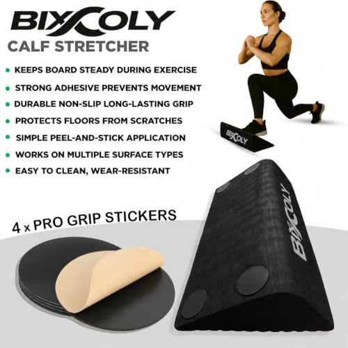 Calf Stretch Board I Slant Board For Calf Stretching & Calf Raise Block for Relief of Plantar Fasciitis, Achilles Tendonitis & Calf Tightness | Calf Stretcher with 5 Resistance Bands & Carry Bag I Ankle Balance Board & Ankle Exerciser Strengthener