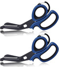 MEUUT Trauma Shears with Carabiner 7.5 Inch 2-Pack Medical Scissors - color: Navy/Black+navy/Black