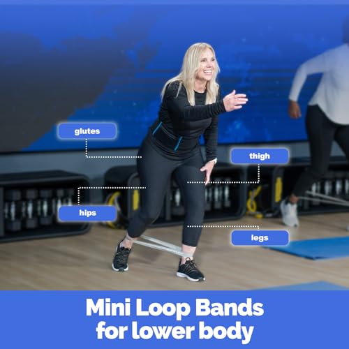 Joey Thurman Workout Bundle | Complete Home Gym Equipment Set | 7-Ring Resistance Bands, Mini Loop Bands and Ab Mat | Full Body Fitness Training System for Core, Glutes, Arms and Legs