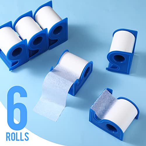 Nuanchu 6 Sets Non Woven Tape with Dispenser 2 Inch 10 Yard