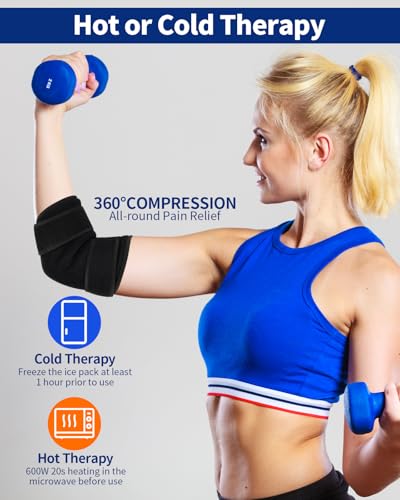 Gel Ice Pack Wrap with Straps for Knee,Elbow,Shoulder,Wrist & Back,Reusable Ice Packs for Injuries, Inflammation & Recovery Hot Cold Therapy Long Style - style: Long