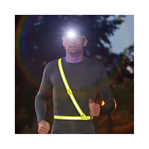 Amphipod Xinglet Reflective Sash Versatile Ultralight Soft Breathable Bounce-Free Adjustable Running Vest - color: Hi-Viz