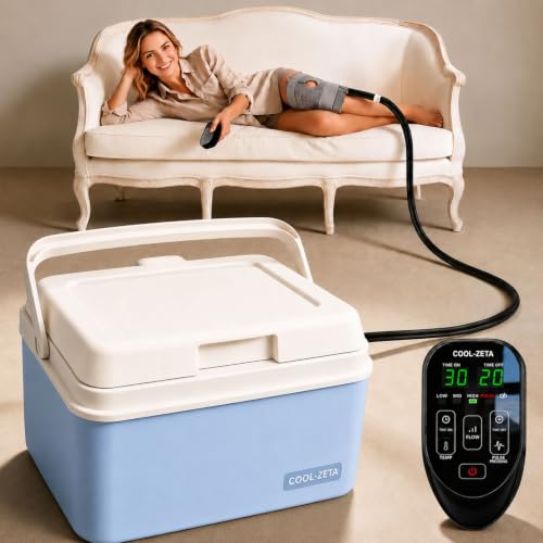 Cold Therapy Machine, Cold Therapy for Knee Replacement, Ice Machine for Knee After Surgery, Temperature Display,Cryotherapy Systems Suitable for Home use,(9 QT) - size: 9 QT