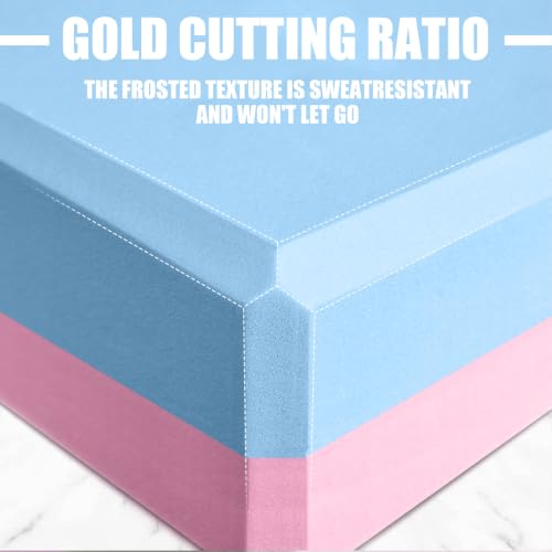 Septo 2 Pcs Yoga Blocks, 9x6x3 Inch Foam Blocks for Pilates - color: Blue-Pink