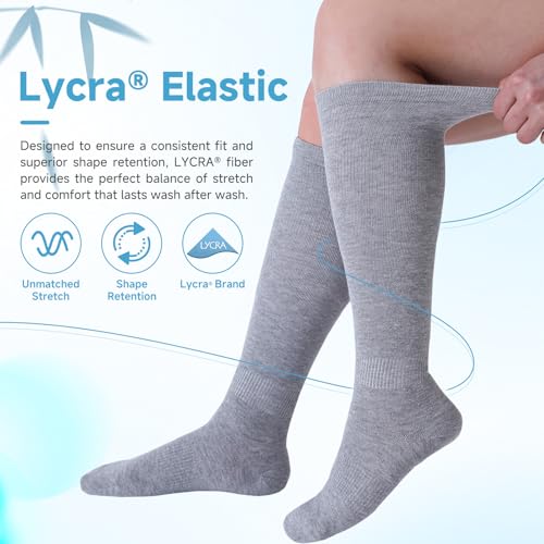 Compression Socks,Women Men Flight Travel Standing Sports Athletic - color: Black-white-grey, size: Small-Medium