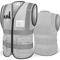 TICONN High Visibility Reflective Safety Vest for Men & Women, ANSI Class 2 - color: Grey, size: Small
