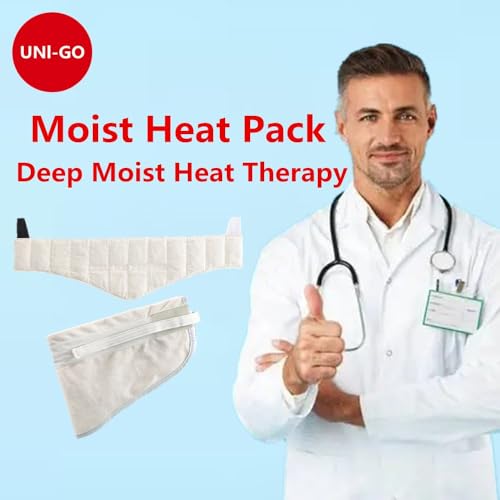 UNI-GO Moist Heat Pack, Neck 7"x24" Set with Terry Cover - size: Neck-7"x24" Set with Terry Cover