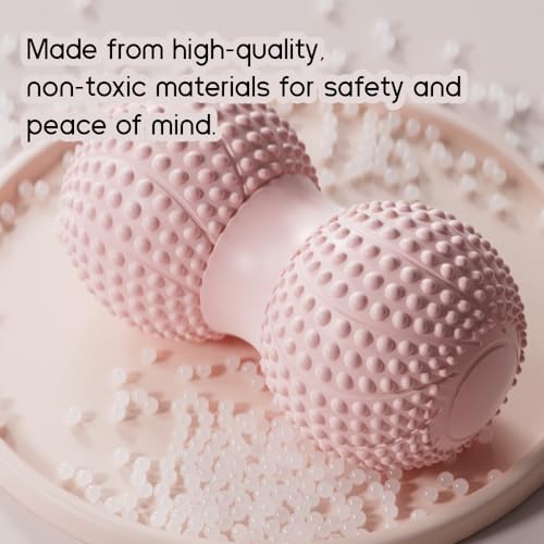 Peanut Massage Ball for Myofascial Release & Muscle Relaxation - Deep Tissue (Pink) - color: Pink
