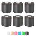 Pre Wrap Athletic Tape 6 Pack, 2.4 Inch x 22 Yards Foam Underwrap, Black - color: Black