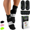 Ice Pack Socks for Feet Coolers - Reusable Hot&Cold Therapy Socks w/Compression Straps - Cold Gel Pack for Neuropathy, Foot Pain, Plantar Fasciitis & Sprains (Black, S/M) - size: S/M, style: Black