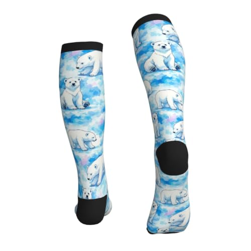 Compression Socks Circulation 15-20 Mmhg Knee High - color: Polar Bear