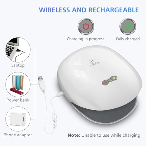 COMFIER 2026 FSA Wireless Hand Massager with Heat,3 Levels Compression & Heating, Rechargeable Hand Massager Machine for Carpal Tunnel, HSA Store Eligible Items, Gift for Men Women - color: White