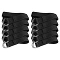 Bulk Yoga Straps, 10 Pack, 6ft, D-Ring Buckle - color: Black