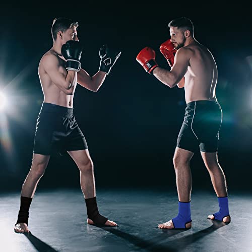 Geyoga 2 Pairs Muay Thai Ankle Support Compression, L - color: Black, Blue, size: L