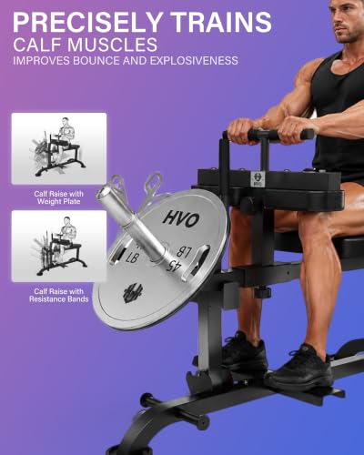 HVO Seated Calf Raise Machine,Dual Resistance System 660LBS - color: Black