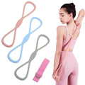 3PCS Figure 8 Resistance Bands Set with Handles, 15/25/35lb, Yoga Band