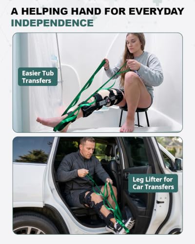 Trideer Stretching Strap with Loops, Yoga Strap, Stretch Bands for Exercise - color: Emerald Green/75"x1"