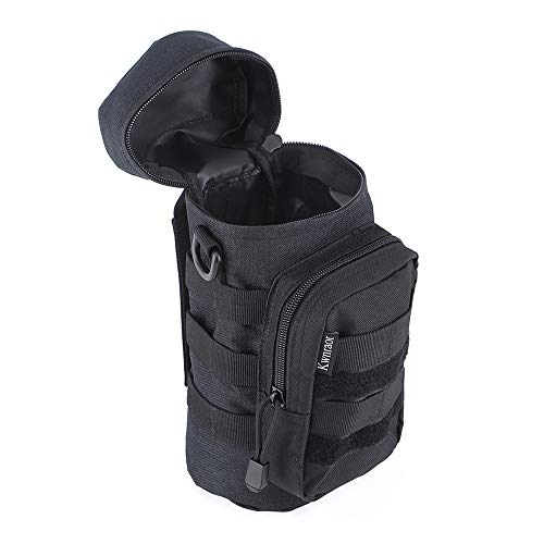 Molle Water Bottle Holder, Tactical Water Bottle Pouch - color: Black