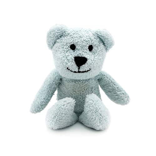 Thermal-Aid Zoo Mini — (Buckley the Blue Bear) — Mold-Resistant, Washable Hot & Cold Pack for Kids — Heating and Cooling Pad with Natural Corn Filling — Reusable Plush Toy - size: Mini Blue Bear