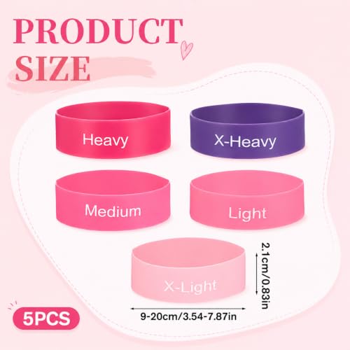JJUNW 5 Pcs Toe Resistance Bands for Bunions, Toe Stretcher Separator Set - color: Pink