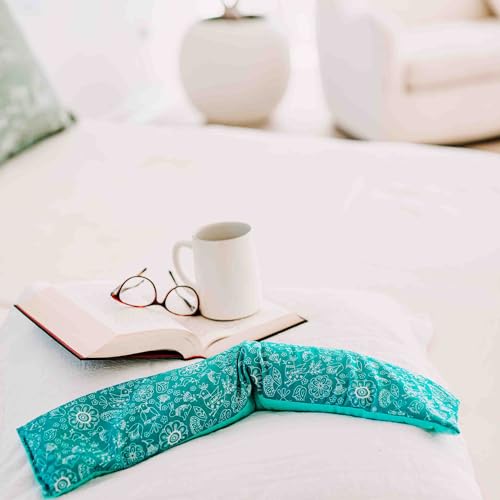 Microwave Heating Pad for Neck & Shoulders, Heated Wrap, Hot & Cold Pack, Flax Seed, Scented Unscented, Reusable Heat Therapy, Microwavable Bean Bag, 5" x 23" (Mushroom, Chamomile & Peppermint) - color: Mushroom