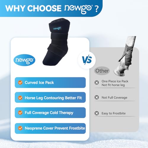 NEWGO Horse Ice Pack, 2 Wraps with 4 Reusable Gel Packs - style: 2 Pack
