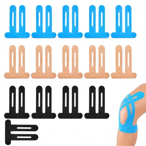 15 Pcs Precut Kinesiology Tape for Knees(3 Colors)