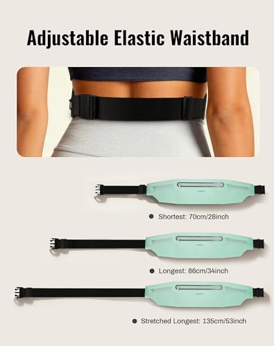 Running Belt for Women & Men-Ultra Light Slim Running Belts - color: Blue