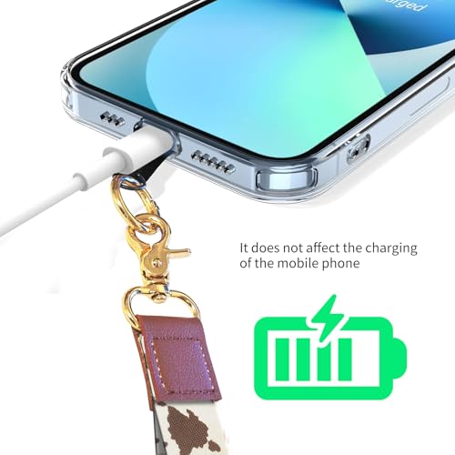Cell Phone Lanyard Adjustable Crossbody Strap, Cute Phone Neck Wristlet Wrist Strap Patch for Keys Case Accessories - color: Retro Cowhide