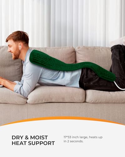 CooCoCo FSA Eligible 17 x 33 in Extra Large Heating Pad, Green - color: 17"*33" Green