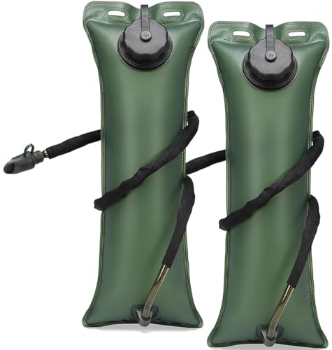 Tactical Water Hydration Pack Military 3L Water Bladder Carrier Backpack Leakproof for Running Jogging Cycling Hiking - color: 2 Packs Bladders