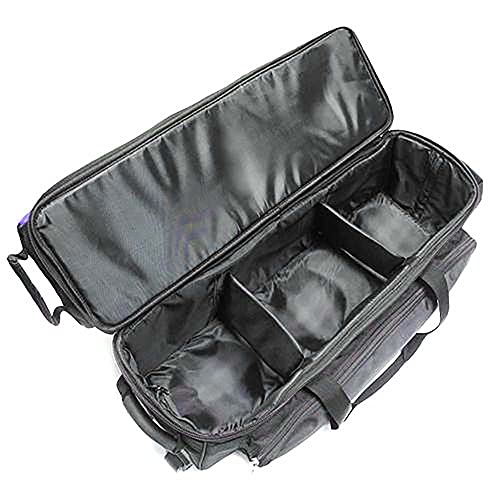 Pyramid Path Triple Tote Roller Plus Bowling Bag with Detachable Shoe Bag (Fits US Mens Size 15), Accessory and Side Pocket, Lightweight Travel Design - color: Black/Purple