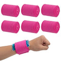 6 Pack Ice Pack Extension Straps - 35"x3" Elastic Wrap for Hot & Cold Packs - color: Pink