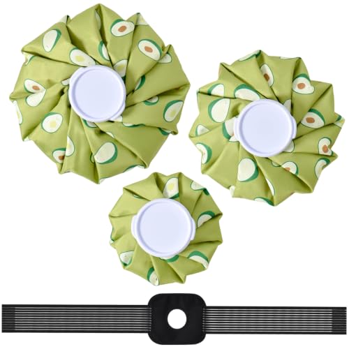 Ice Packs for Injuries Reusable, 3 Sizes, Avocado - color: Avocado