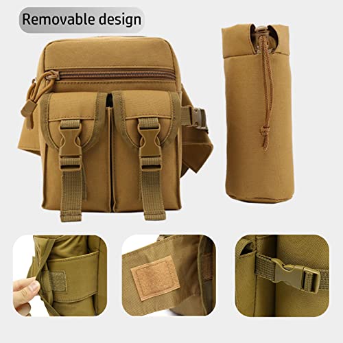 Outdoor Sports Waist Bag Cycling Waist Bag with Bottle Holder Tactic Waist Bag Tactical Fanny Pack for Cycling Running Hiking Fishing Climbing - color: Green