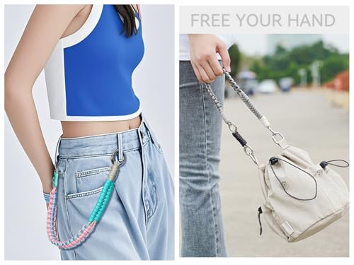 Outman Sport Water Bottle Handle Strap Holder Sling Cup Handle - color: Cyan and Pink