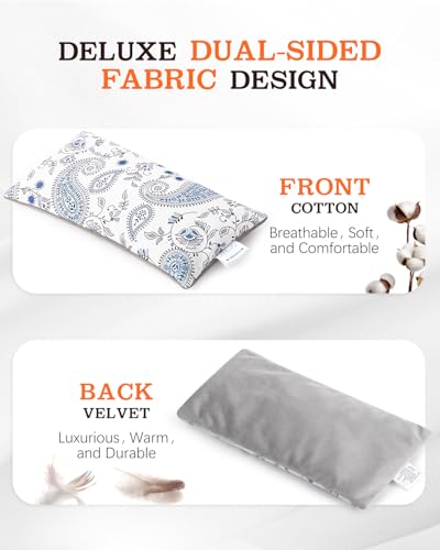 Small Heating Pad, Heating Pad Microwavable for Neck and Shoulder, Cramps, Back Pain Relief, Moist Heat Pad for Muscles and Joints, Self-Care Gifts for Women - color: White