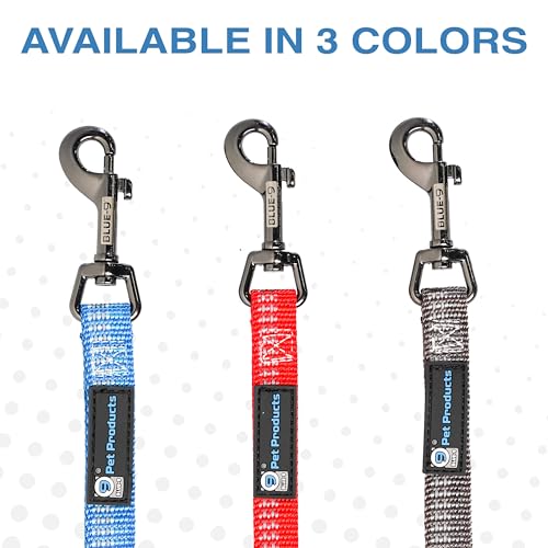 Blue-9 Reflective 6ft Multi-Function Dog Leash with Traffic Loop, Grey, M/L - color: Reflective Grey, size: Medium/Large