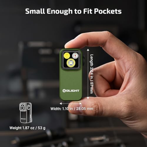 OLIGHT Oclip Pro Rechargeable EDC Clip-on Flashlight, OD Green - color: OD Greeen