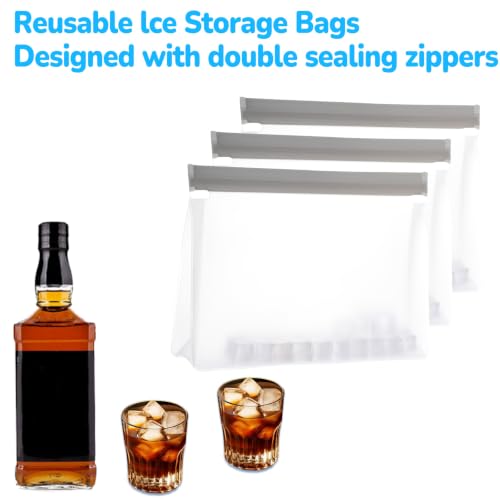 Reusable Ice Storage Bags - color: grey