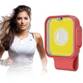Yls Running Lights for Runners, Rechargeable Clip on Light with 12 Lighting Modes, LED Night Safety-Light for Walking, Camping, Hiking, Jogging, Outdoor Adventure, Red - color: Garnet Red