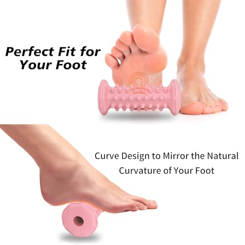 Pink Foot Massager Roller Set for Plantar Fasciitis, Arch&Heel Pain Relief - color: Pink Combination