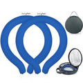 2PCS Neck CoolingTube with Insulated Bag, Reusable Ice Coolers Wearable Body CoolingProducts, Neck Coolers for HotWeather (Navy Blue*2) - color: Navy Blue*2