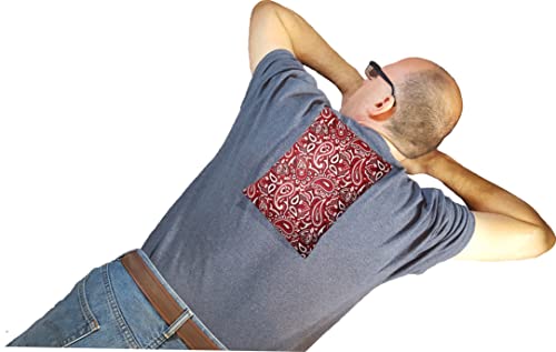 Microwavable Corn Filled Heating Pad and Cold Pack/Washable 100% Cotton Cover (Bandana - Shiny Red, 7.5in W x 11in L) - size: 7.5in W x 11in L, style: Bandana - Shiny Red
