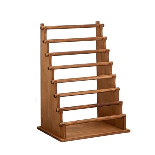Multi-Tier Wooden Washi Tape & Sticker Organizer, Desktop Display Rack for Craft Storage, Jewelry Bracelets, Ribbons - Gift for Planner Enthusiasts H-8 - size: 8-Tier