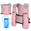 MoKo Running Hydration Vest for Men Women, Lightweight Hydration Pack with 1.5L Water Bladder - color: Pink