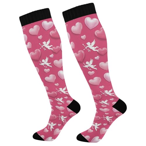 Wusikd Cute Penguin Compression Socks for Women and Men Circulation Long Socks for Athletic Running 1 - color: Multi 37